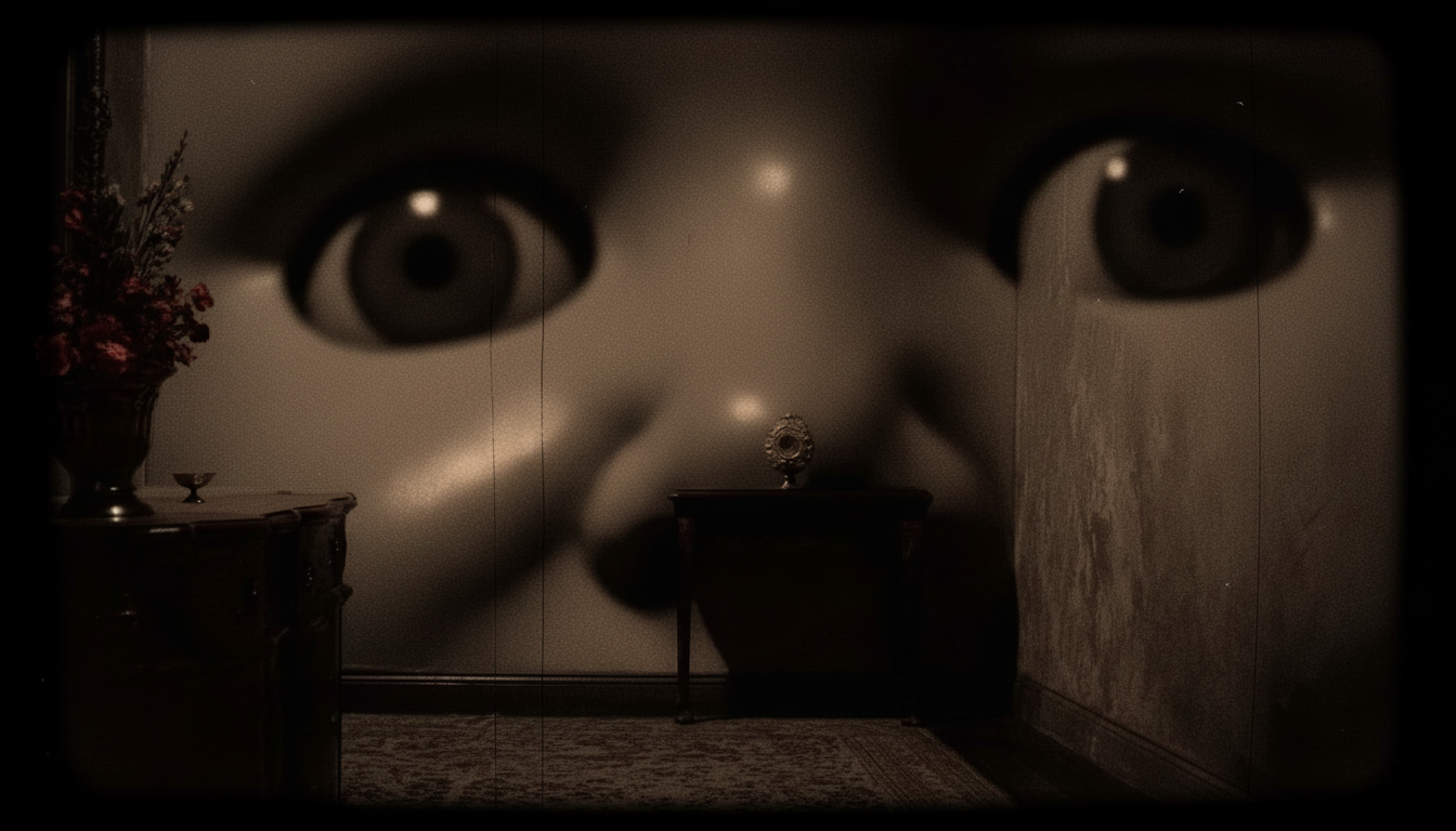 Atmospheric horror visual — deep shadow landscape
